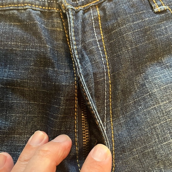 VINTAGE Rocawear Jeans Baggy Denim Blue Dark Wash Embroidered Hip Hop Mens 38x33 - Picture 5 of 11